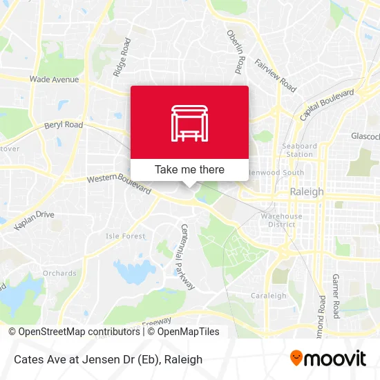 Cates Ave at Jensen Dr (Eb) map