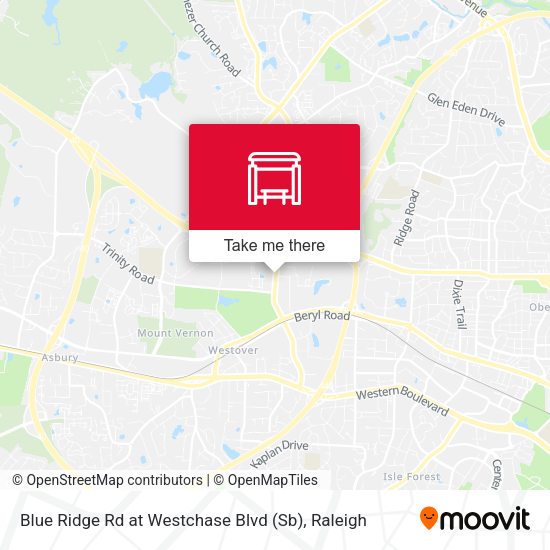 Mapa de Blue Ridge Rd at Westchase Blvd (Sb)