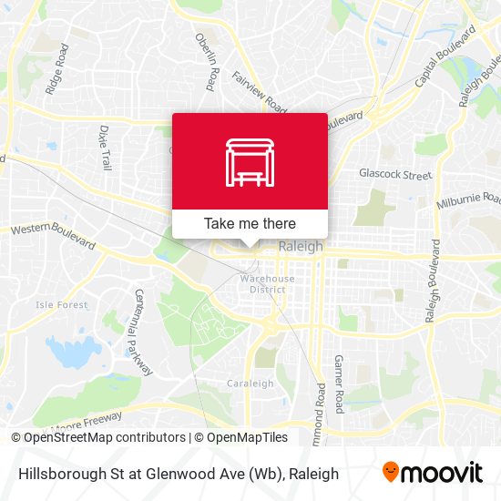 Hillsborough St at Glenwood Ave (Wb) map