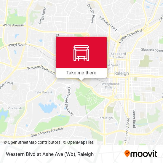 Mapa de Western Blvd at Ashe Ave (Wb)