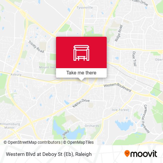 Mapa de Western Blvd at Deboy St (Eb)