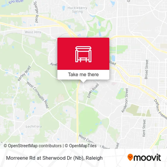 Mapa de Morreene Rd at Sherwood Dr (Nb)