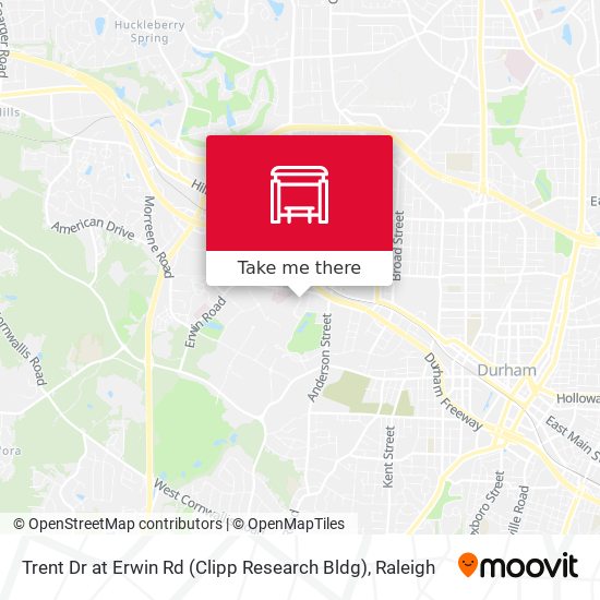 Trent Dr at Erwin Rd (Clipp Research Bldg) map