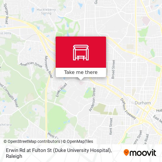 Erwin Rd at Fulton St (Duke University Hospital) map