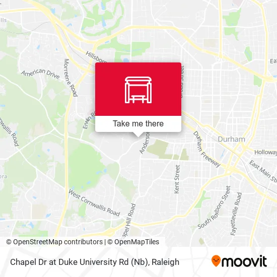 Mapa de Chapel Dr at Duke University Rd (Nb)