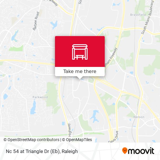 Nc 54 at Triangle Dr (Eb) map