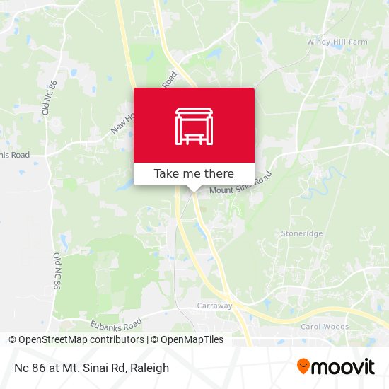 Nc 86 at Mt. Sinai Rd map