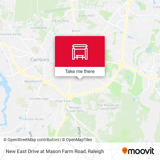 Mapa de New East Drive at Mason Farm Road