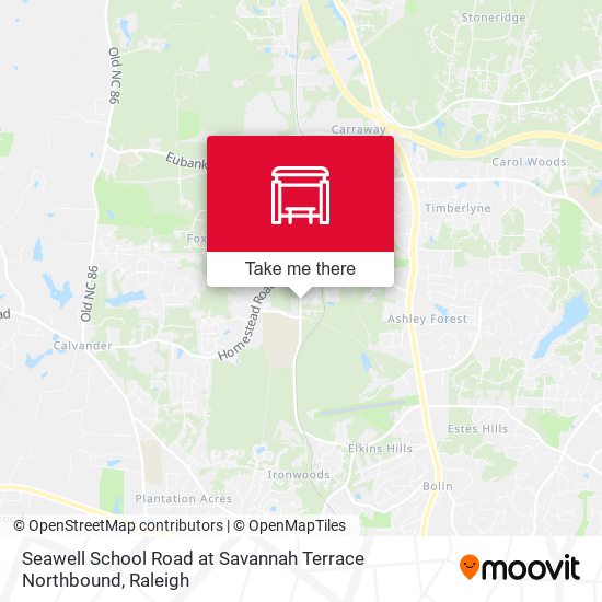 Mapa de Seawell School Road at Savannah Terrace Northbound