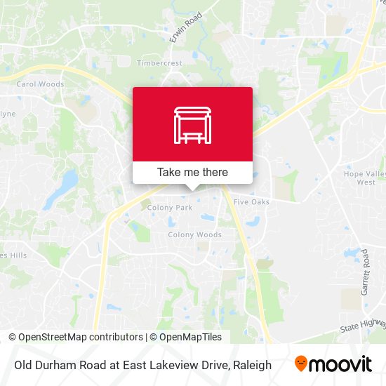 Old Durham Road at East Lakeview Drive map