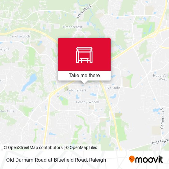 Old Durham Road at Bluefield Road map