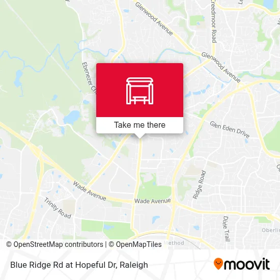 Blue Ridge Rd at Hopeful Dr map