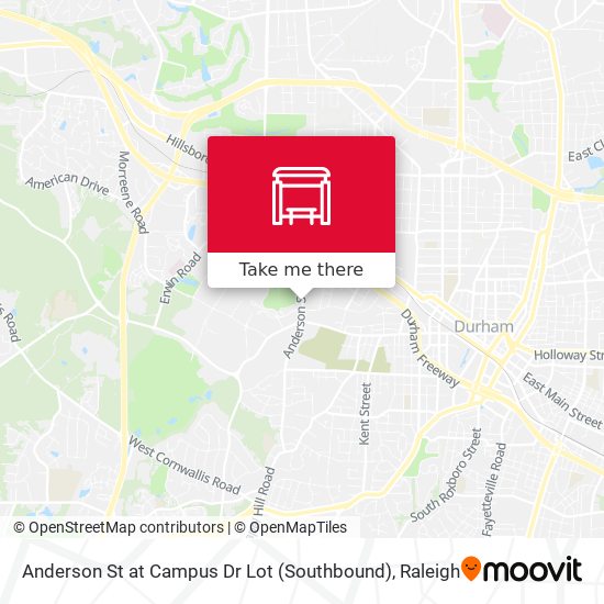 Anderson St at Campus Dr Lot (Southbound) map