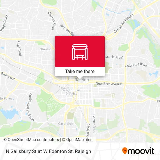 N Salisbury St at W Edenton St map