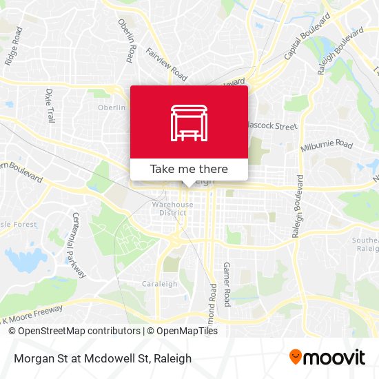 Morgan St at Mcdowell St map