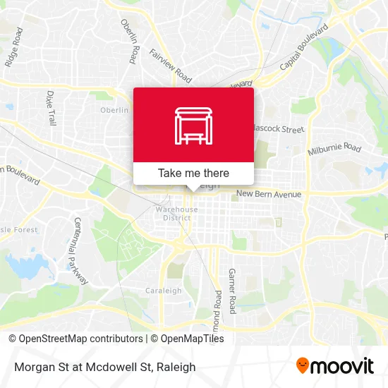 Morgan St at Mcdowell St map