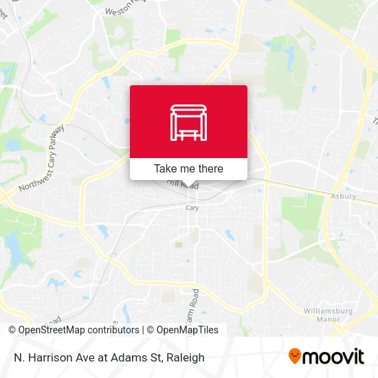 Mapa de N. Harrison Ave at Adams St