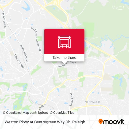 Weston Pkwy at Centregreen Way Ob map