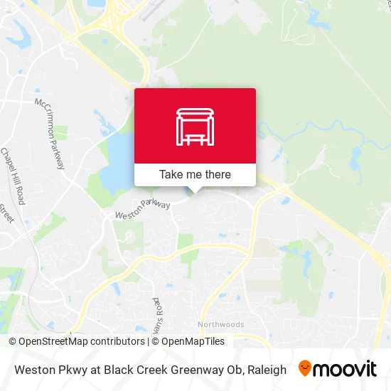 Weston Pkwy at Black Creek Greenway Ob map
