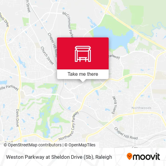 Weston Parkway at Sheldon Drive (Sb) map