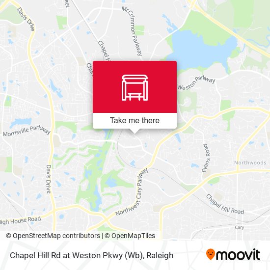 Chapel Hill Rd at Weston Pkwy (Wb) map