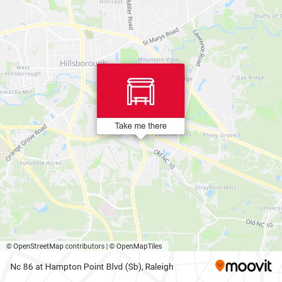 Nc 86 at Hampton Point Blvd (Sb) map