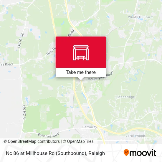 Nc 86 at Millhouse Rd (Southbound) map