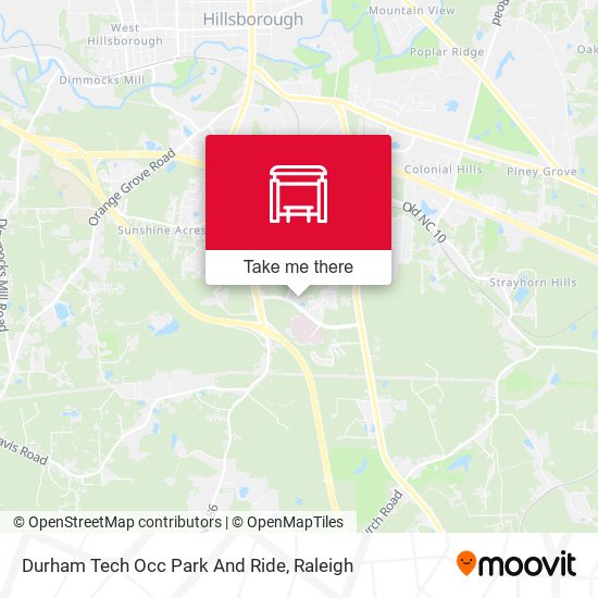 Mapa de Durham Tech Occ Park And Ride