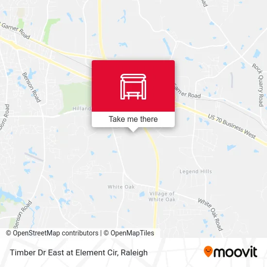 Timber Dr East at Element Cir map