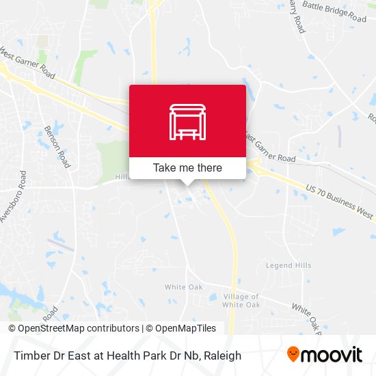 Mapa de Timber Dr East at Health Park Dr Nb