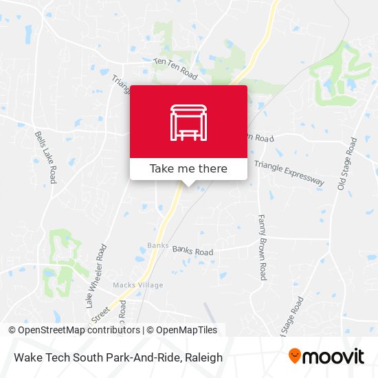 Mapa de Wake Tech South Park-And-Ride