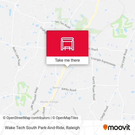 Mapa de Wake Tech South Park-And-Ride