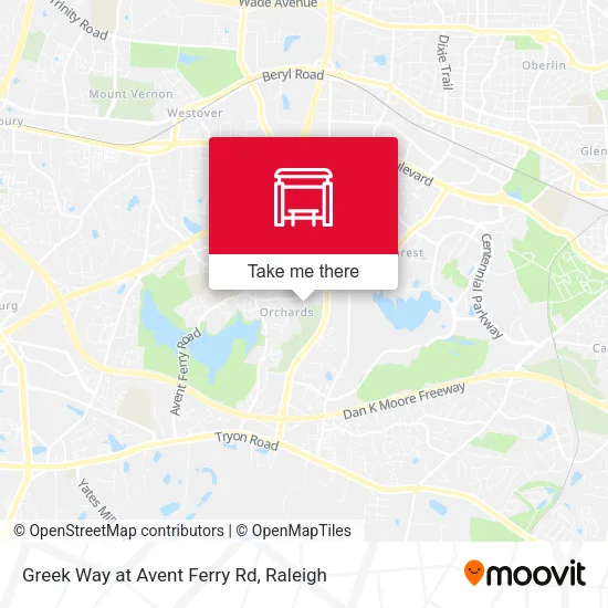 Greek Way at Avent Ferry Rd map