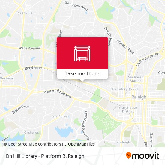 Dh Hill Library - Platform B map
