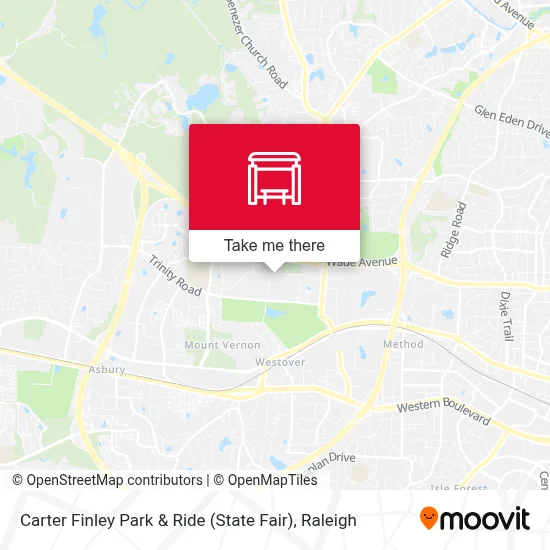Mapa de Carter Finley Park & Ride (State Fair)