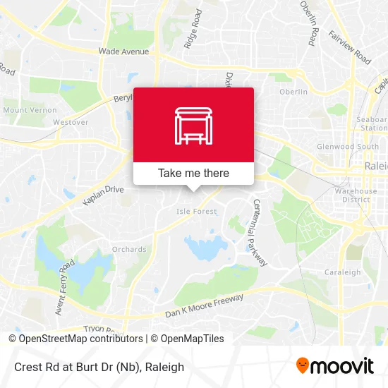 Crest Rd at Burt Dr (Nb) map