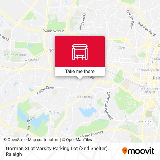Gorman St at Varsity Parking Lot (2nd Shelter) map