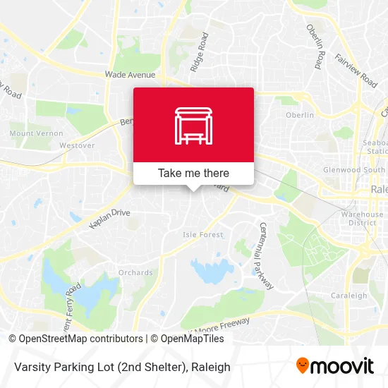 Varsity Parking Lot (2nd Shelter) map