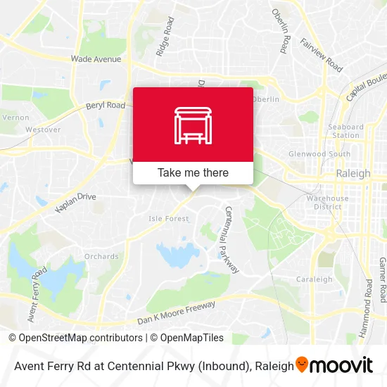 Mapa de Avent Ferry Rd at Centennial Pkwy (Inbound)