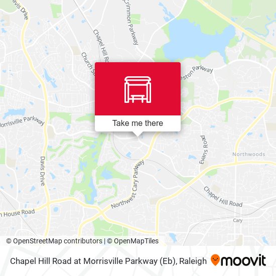 Chapel Hill Road at Morrisville Parkway (Eb) map