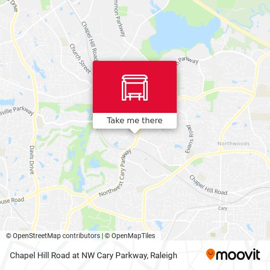 Chapel Hill Road at NW Cary Parkway map