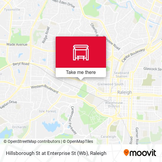 Hillsborough St at Enterprise St (Wb) map
