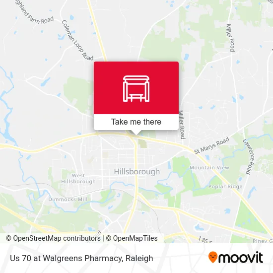 Us 70 at Walgreens Pharmacy map