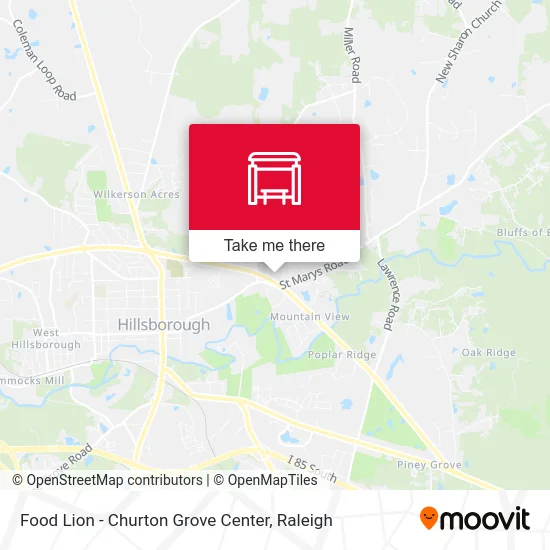 Food Lion - Churton Grove Center map