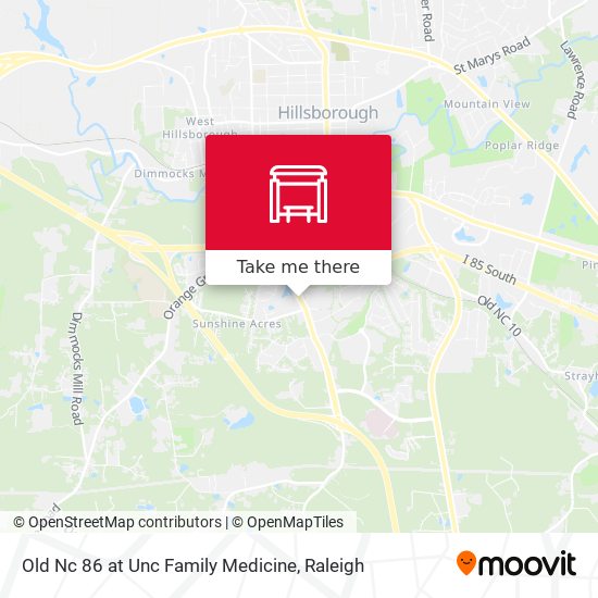Old Nc 86 at Unc Family Medicine map