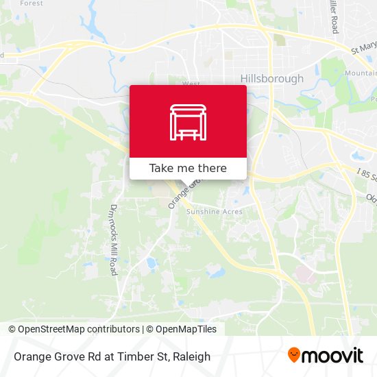 Orange Grove Rd at Timber St map