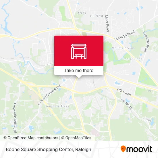 Mapa de Boone Square Shopping Center