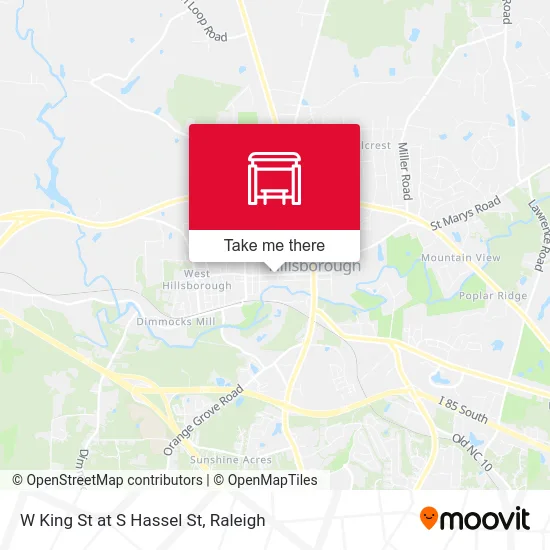 W King St at S Hassel St map