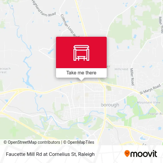 Faucette Mill Rd at Cornelius St map