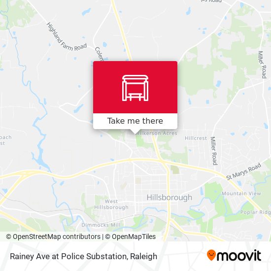 Rainey Ave at Police Substation map